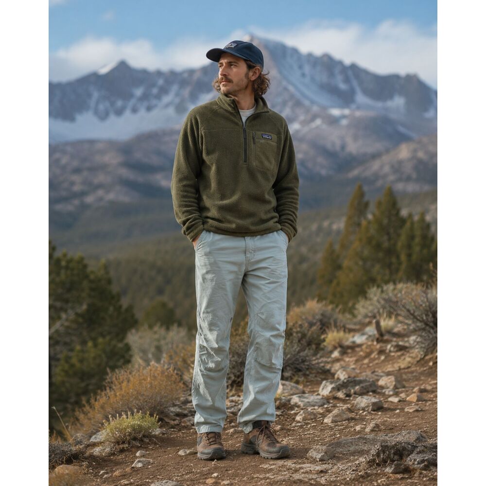 Patagonia Organic Cotton Khaki Hiking Outdoor Pants Trousers   Mens Size 31